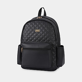 Ba lô công sở thời trang nữ IDIGO UBP2 – 6035 , Balo da nữ họa tiết chần trám thanh lịch đựng laptop 14 inch