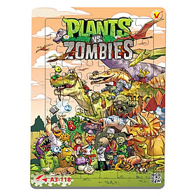 Xếp hình Tia Sáng Plants Vs Zombies 48 Mảnh Ghép - Tặng kèm câu đố mặt sau