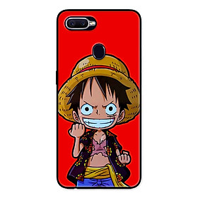 Ốp Lưng in cho Oppo F9 Mẫu Mũ Rơm Nền Đỏ - Hàng Chính Hãng