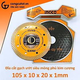Mua Đĩa cắt gạch ướt công nghiệp siêu mỏng 1ly Ø105mm Ingco DMD031051HT