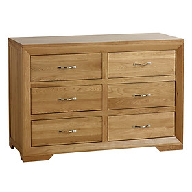 Tủ 6 ngăn kéo Bevel gỗ sồi