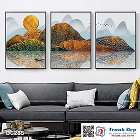 Mua Bộ 3 tranh canvas treo tường Decor Phong cảnh sông nước - DC285