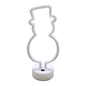 Snowman Neon Lamp Sign USB Battery Powered for Living Room Party Decoration