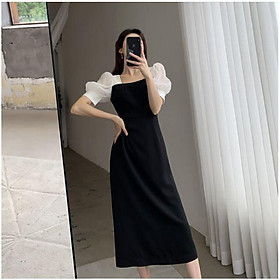 Váy cổ vuông tay phồng  L19-421