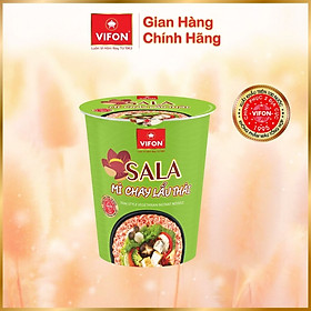 Hình ảnh Thùng 24 ly Mì chay lẩu thái Sala 60gr/ly