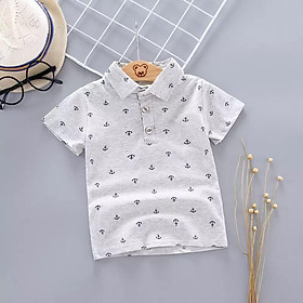 Áo polo bé trai Easy Baby , áo thun cổ bẻ cho bé trai vải cotton nhiều màu dễ thương từ 8-18kg (ST-1406B)