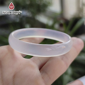 Vòng mã não trắng chalcedony trong đẹp - Ngọc Quý Gemstones