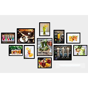 Bộ khung ảnh treo tường composite thức uống 4 tặng đinh 3 chân  KA246