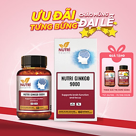 Viên Uống Bổ Não Nhập Khẩu Chính Hãng New Zealand Nutri Ginkgo 9000 (60 Viên)