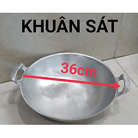 CHẢO GANG ĐÚC BẰNG KHUÂN SẮT ĐƯỜNG KÍNH MIỆNG 36 CM