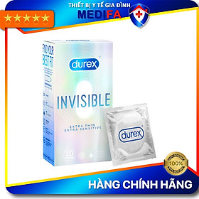 Combo 2 hộp bao cao su durex invisible extra thin extra sensitive 10s