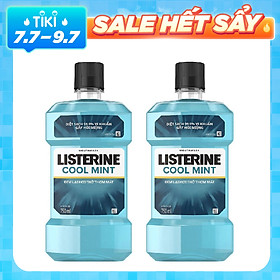 Combo 2 Nước Súc Miệng Hương Bạc Hà Listerine Cool Mint (750ml/Chai)