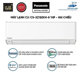 Máy lạnh/Điều hòa Panasonic CU/CS-XZ18ZKH-8 - Công suất 2HP - Hai chiều - Lọc sạch không khí nanoeX - Kết nối wifi - Hàng Chính Hãng