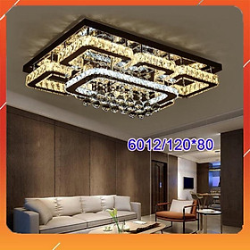 Đèn mâm pha lê K9 mâm hình chữ nhật bản dầy trang trí phong khách, phòng vip sảnh chỗ sinh hoạt chung CH6011/110x70