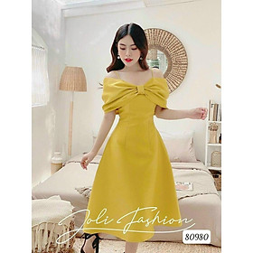 ĐẦM FORD MÀU VÀNG DÁNG XÒE XINH XẮN,SANG TRONG THỜI TRANG VINA 1HIT FASHION
