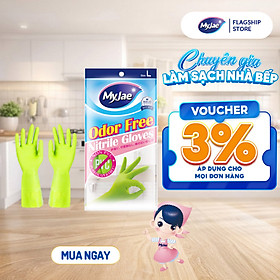 (Chọn Size) Găng tay Nitrile Không Mùi MyJae Rửa Chén, Bát, Dọn Dẹp Nhà Cửa