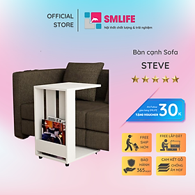 Bàn gỗ cạnh Sofa hiện đại SMLIFE Steve  | Gỗ MDF dày 17mm chống ẩm | D60xR37xC45cm - Màu