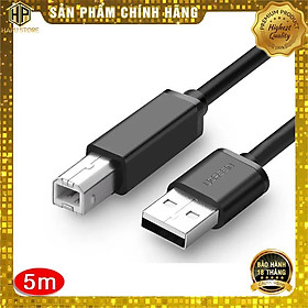 Cáp máy in Ugreen 10329 dài 5m chuẩn USB 2.0 chính hãng - Hàng Chính Hãng