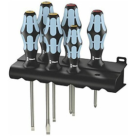 Mua BỘ 6 CÂY TUA VÍT THÉP KHÔNG RỈ 3334/6 WERA KÈM GIÁ ĐỠ 05032060001 L60020 1605