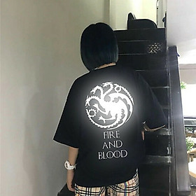 Áo Thun Nam_ Nữ  Phản Quang In hình RỒNG 3 ĐẦU , áo chất, đi đêm, đi phượt bao ngầu, nhìn đã mắt