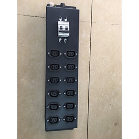 Mua Thanh Nguồn PDU lắp cho tủ mạng 19  - 12 cổng C13 ngang  dọc cao cấp  aptomat 32A