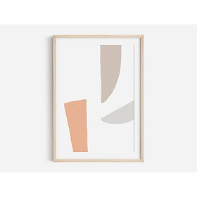 Tranh treo tường | Tranh nghệ thuật trừu tượng - Abstract Shape Print, Gouache Prints,Abstract Art, Earth Tone Prints