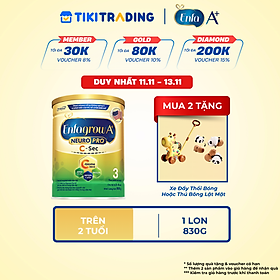 [Cho cả trẻ sinh mổ] Sữa bột Enfagrow A+ NeuroPro 3 C-Sec 800g cho trẻ từ 2-6 tuổi
