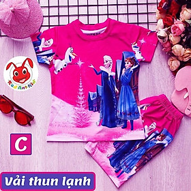 Đồ bộ bé gái hình ELSA từ 9-47kg - đồ bé gái vải thun lạnh - Giặt không vỡ hình -Kiến Lửa