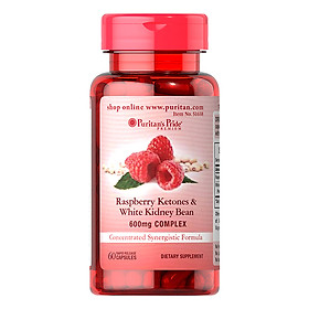 Thực Phẩm Chức Năng - Viên Uống Hỗ Trợ Giảm Cân Puritan'S Pride Raspberry Ketones & White Kidney Bean 600Mg Complex (60 Viên)