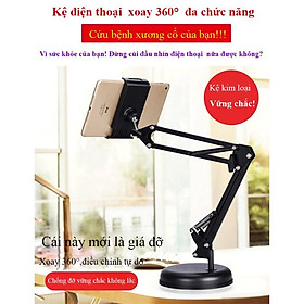 Kệ điện thoại xoay 360 độ đa chức năng, chất liệu kim loại vững chắc - Home and Garden