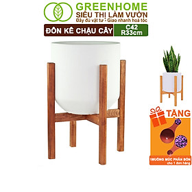 Mua Đôn Kê Chậu Cây Greenhome  C42xR30cm  Đôn Gỗ Tràm Bền Cứng  Lắp Đặt Dễ Dàng  Tăng Tính Thẩm Mỹ Chậu Cây Cảnh