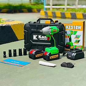 MÁY SIẾT BULONG 21V (MOTOR TỪ) KAZAKI KZ21BW (CHÂN PIN MAKITA, 2 PIN 4AH, 1 SẠC )- HÀNG CHÍNH HÃNG