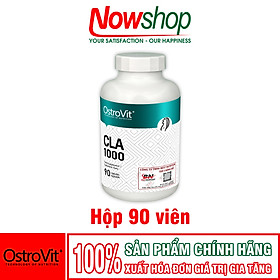 Viên Uống Phân Giải Mỡ Thừa OstroVit CLA 1000 Nhập Khẩu Chính Hãng Ba Lan Đốt Mỡ Siết Cơ Kiểm Soát Cân Nặng Tăng Cường Chuyển Hóa Hộp 90 Viên