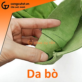 Găng tay hàn loại dài 14inch 355mm màu xanh lá