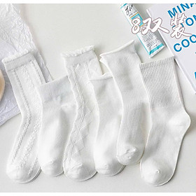 SET 5 ĐÔI TẤT VỚ NƠ NỮ DỄ THƯƠNG MÃ 50 DÀNH CHO NỮ