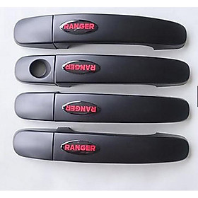 Ốp tay nắm cửa, hõm cửa, ốp đèn pha, đèn hậu, nắp xăng, tay mở cốp đen Ford Ranger 2014 - 2022- nhựa đen cao cấp