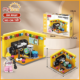 Xếp mô hình lắp ráp nhà căn phòng bác sỹ, phi hành gia, hoạ sỹ đồ chơi nghề nghiệp cho bé