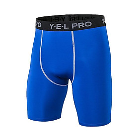 Quần short thể thao nam thấm hút mồ hôi nhanh khô thoải mái và có thể co giãn bó sát cơ thể-Màu xanh dương-Size