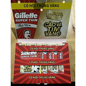 Lưỡi lam Gillette Superthin ông già 1 vỉ 100 lưỡi lam 10 hộp nhỏX10