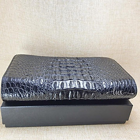 Ví Nữ Cầm Tay Da cá sấu LuxLeather LW42414 - Size lớn - Hai dây kéo