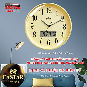 Mua Đồng Hồ EASTAR Tròn Kim Điện tử Viền Mỏng - Máy KIM TRÔI - LỊCH Vạn Niên và NHIỆT KẾ Điện tử