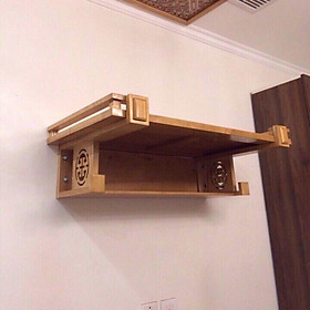 Mua bàn thờ gỗ sồi 81cm kèm chắn khói  kèm chữ