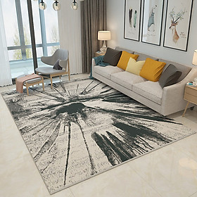 Mua Thảm Nhung Nỉ Trừu Tượng Đen Loang Màu