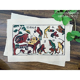Mua Tranh Đông Hồ Thầy đồ Cóc - 26x37 cm