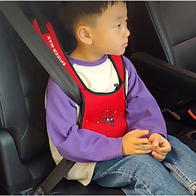 Bộ đai thắt an toàn cột vào ghế cho bé đi ô tô xe hơi chống vướng mặt cổ, gù lưng trẻ em - Hàng chính hãng