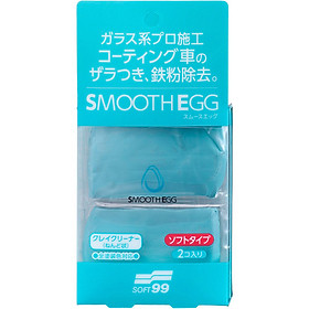 Đất Sét Chuyên Dụng Tẩy Bụi Kim Loại, Bột Sắt Ô Tô Smooth Egg Clay Bar W-513 Soft99 120g