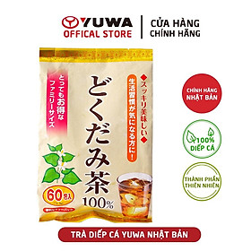 Trà Diếp Cá Yuwa 100% Lá Diếp Cá Giải Nhiệt Giải Độc,  Trừ Nắng Nóng Mùa Hè Yuwa Dokudami Tea 100% Gói 60 gói