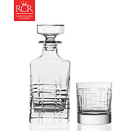 Mua Bộ 1 Bình Rượu 850ml và 2 Ly 290ml Thuỷ Tinh Pha Lê Ý RCR - Urban Set