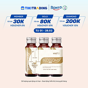 Nước uống collagen tổ yến giúp đẹp da, tăng cường sức khỏe Blossomy Premium lốc 3 chai x 50ml
