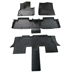 Thảm lót sàn xe ô tô KIA Telluride 2022 - chất liệu TPE thương hiệu Macsim màu đen